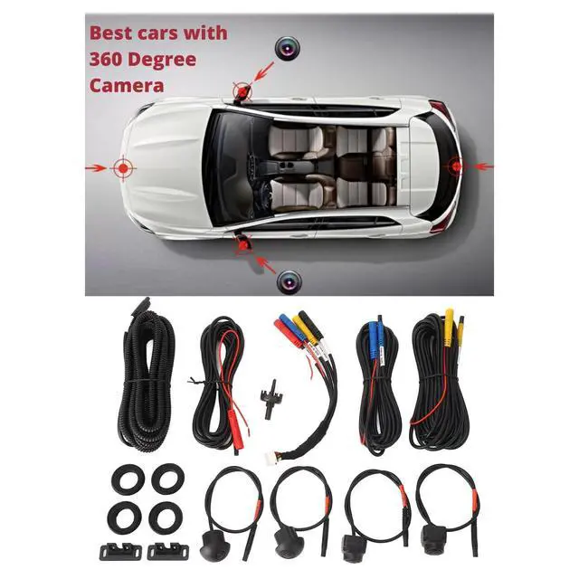 Alt view image 2 of 5 - Fockety 360 Degree Bird View Surround System, 720P / 1080P AHD Backup Camera with Night Vision & 4 Way Cameras, IP68 Surround View Panoramic Dash Camera for Android Auto Radio