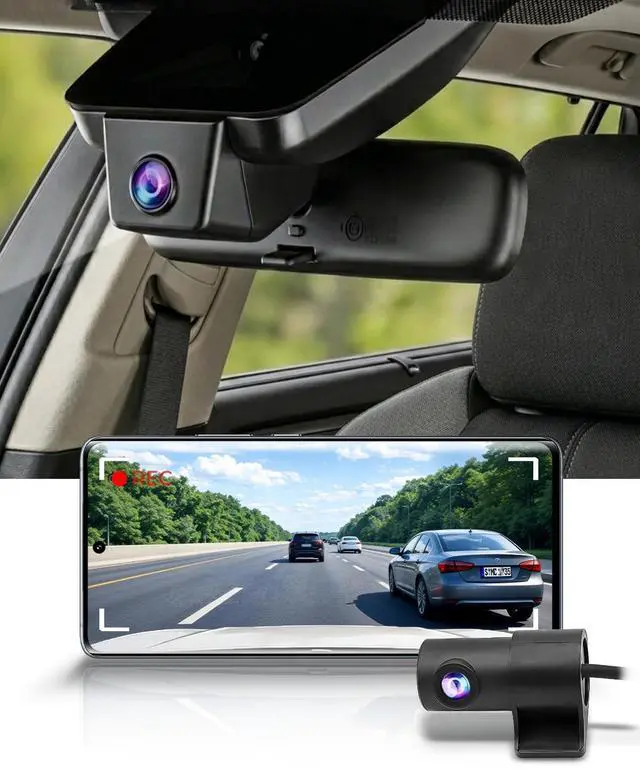 Main image of Fitcamx Front 4K+Rear 1080P Dash Cam Adapts for Toyota Corolla 2023-2026 Sedan Hybrid Hatchback & GR Corolla, OEM Look, 2 Way HD Video, WiFi & APP, Loop Recording, G-Sensor, Easy to Set, 128GB Card