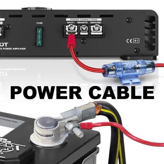 Alt view image 2 of 5 - BOSS Audio Systems KIT2 8 Gauge Complete Car Amplifier Installation Wiring Kit with Power Cables, Ground Cables, Turn-On Wire, Speaker Wire, Terminals