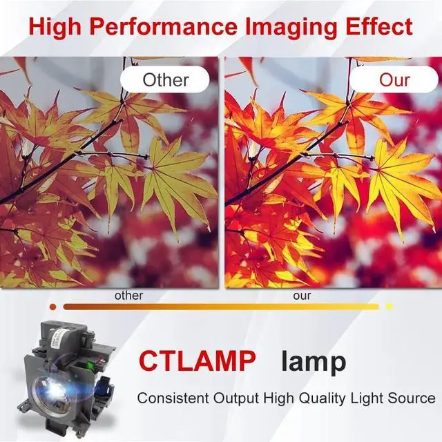 Alt view image 4 of 5 - CTLAMP A+ Quality ET-LAE200 Replacement Lamp Bulb with Housing Compatible with PANASONIC PT-EW530E PT-EW530EL PT-EW630E PT-EW630EL PT-EX500E
