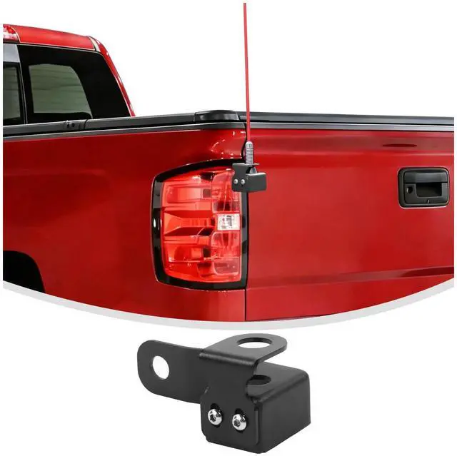 Main image of Linskip Heavy Duty CB Antenna Mast Mount Compatible with 2014-2018 Chevrolet Silverado & GMC-Sierra 1500 & 2015-2019 2500HD 3500HD, Tailgate CB & Whip Bracket, Exterior Accessories(Driver Side)