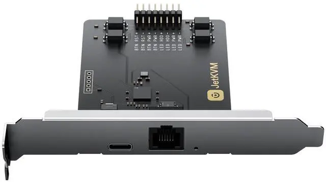 Main image of JetKVM Open-Source IP KVM Remote Control Jet KVM Over IP, Ultra-Low Latency Touchscreen Compatible with Mac/Windows/Linux, for Home Offices Data Centers Server Management (ATX Extension Board)