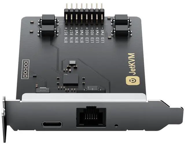 Alt view image 4 of 5 - JetKVM Open-Source IP KVM Remote Control Jet KVM Over IP, Ultra-Low Latency Touchscreen Compatible with Mac/Windows/Linux, for Home Offices Data Centers Server Management (ATX Extension Board)