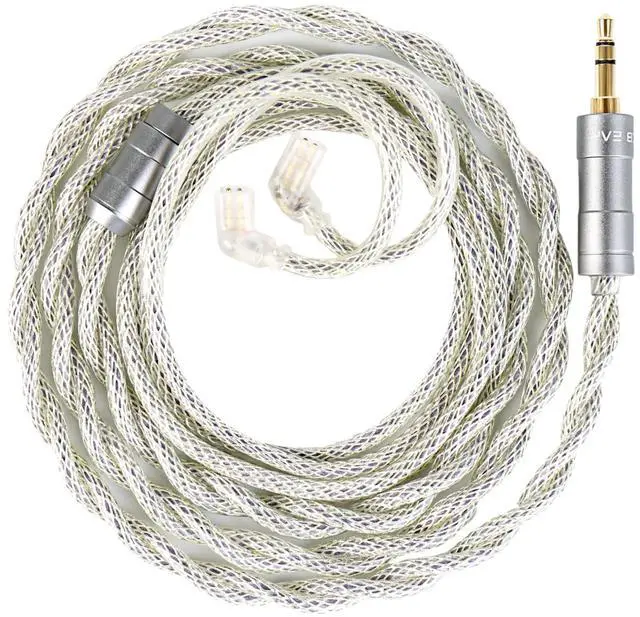 Main image of Kinboofi KBEAR HunYuan Quad-Material Fusion IEM Cable, KZ ZS10 PRO Headphone Replacement Extension Cord,High-Resolution HiFi Upgrade in Ear Monitor Cable (3.5 C PIN, Silver, 1.2m)