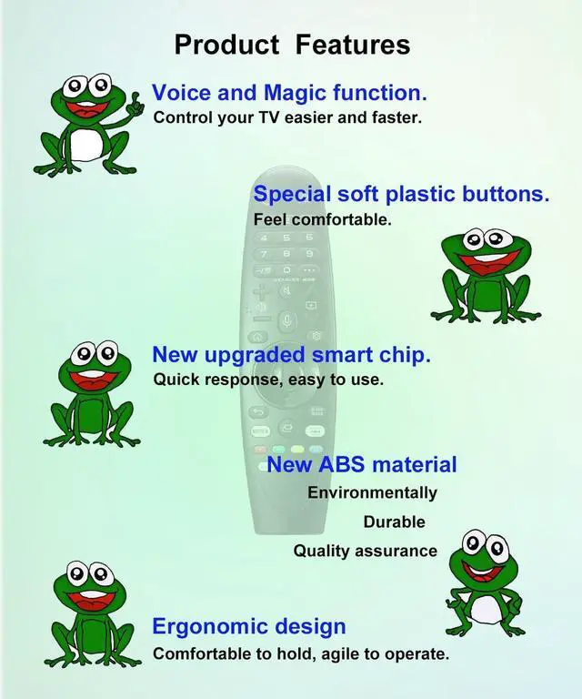 Alt view image 3 of 5 - JISOWA Voice Magic Remote Control for LG 49NANO86UNA 55NANO91UNA 65UN8500PUI 82UN8570AUD OLED65BXAUA 43UM7100PUA 49UN7300PUF 55UM7200PUA 65UM6950DUB 82UM8070PUA OLED65E8PUA Smart TV Replacement