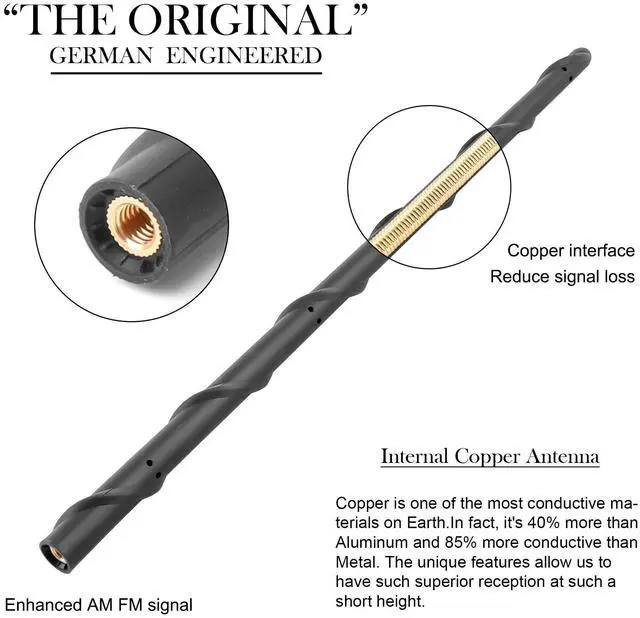 Alt view image 5 of 5 - VOFONO 16 Antenna for Ford F-150 2009-2026, Bronco 2021-2024, F-250 F-350 2017-2026, Antenna Rplacement Ford Trucks Accessories, Not for 2025 Bronco