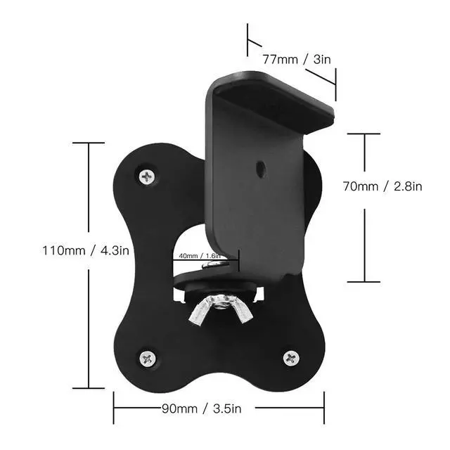 Alt view image 2 of 5 - Metal Speaker Wall Mount Bracket Set for HW Q990D HW Q990B HW Q990C HW Q930B SX Q990B Soundbar Rear Surround Speakers Rotation Wall Fixed Stand Space Saving Design