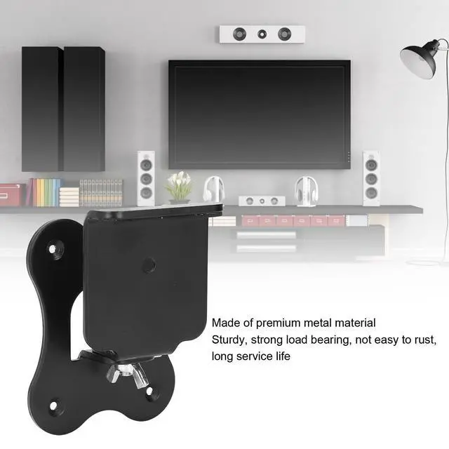 Alt view image 4 of 5 - Metal Speaker Wall Mount Bracket Set for HW Q990D HW Q990B HW Q990C HW Q930B SX Q990B Soundbar Rear Surround Speakers Rotation Wall Fixed Stand Space Saving Design