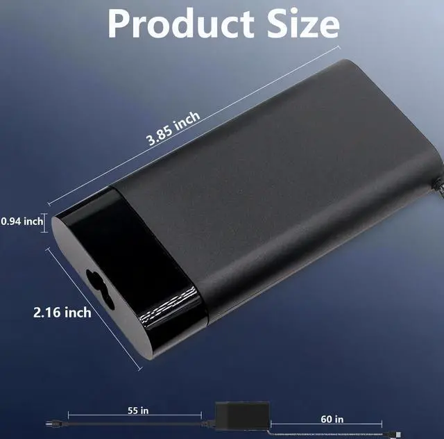 Alt view image 3 of 5 - 100W USB C Laptop Charger Compatible with HP ZBook Firefly G11 14 16, ZBook 8 G1i 16/8 G1a 14, EliteBook8 G1i 16/8 G1a 14/8 G1i Flip 13/6 G1a 14, ProBook 440 450 G10 Type C Adapter Power Cord