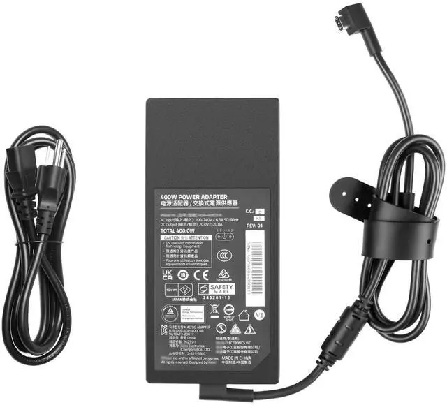 Alt view image 2 of 5 - JUYOON 400W Laptop Charger Comaptible with Razer Blade 18 2026 2025 4k RZ09-0529 RZ09-0582 Laptop Razer 400W Power Adapter RC30-05290200-B3U1