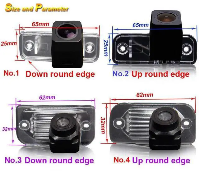 Alt view image 3 of 5 - HD 170 Reversing Vehicle Plate Light License Rear View Backup Camera Compatible with Mercedes-Benz C-Klasse W203/C240/C180/C200 CDI Limousine/Cabriolet/CL203/CL203 CL200 Coupe CLC180 CLC220 CDI