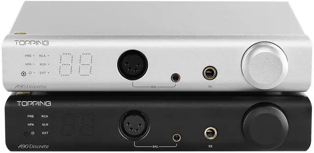 Alt view image 4 of 5 - TOPPING A90 Discrete HiFi Headphone Amp, NFCA 4-Pin XLR/4.4 Balanced/6.35mm SE Output Pre-Amplifier with Blutooth Remote Control (A90 Discrete-Silver)