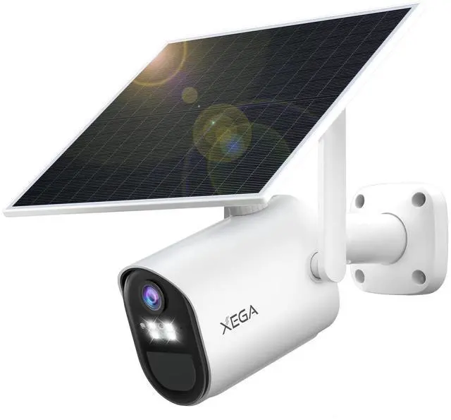 Main image of Xega 4G LTE Cellular Security Camera Wireless Outdoor,Built-in SIM Card No WiFi,2K Color Night Vision Solar Camera with 7800mAh Battery,PIR Human Detection,2-Way Audio,IP66 TF/Cloud Storage