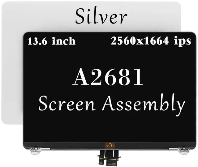 Main image of GBOLE A2681 LCD Screen Replacement for MacBook Air M2 13.6" A2681 EMC 4074 MLXW3 MLXX3 MLXY3 MLY03 MLY13 MLY23 MLY33 MLY43 Full LED LCD Screen Display Assembly (Silver)