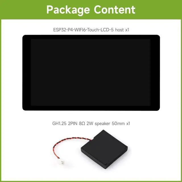 Alt view image 2 of 5 - Waveshare ESP32-P4-WIFI6 5inch Development Board, 720 1280 Resolution, 5-Point Touch, Onboard Audio codec chip, Supports Wi-Fi 6 and BLE 5