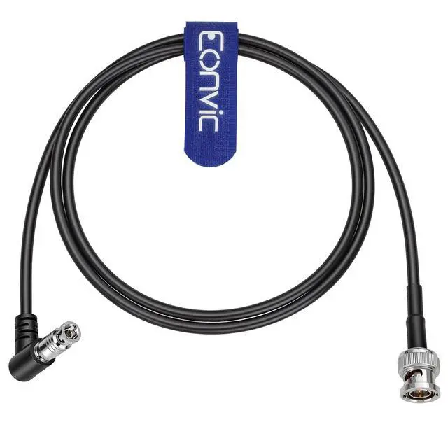 Alt view image 2 of 5 - Eonvic 6G SDI 4K Coaxial Cable Right Angle High Density Micro BNC Male to BNC Male for Blackmagic Video Assist 5" 3G and 12G Monitor