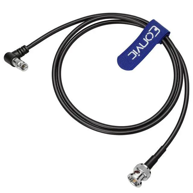 Alt view image 3 of 5 - Eonvic 6G SDI 4K Coaxial Cable Right Angle High Density Micro BNC Male to BNC Male for Blackmagic Video Assist 5" 3G and 12G Monitor