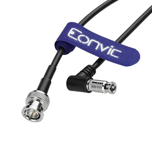 Alt view image 5 of 5 - Eonvic 6G SDI 4K Coaxial Cable Right Angle High Density Micro BNC Male to BNC Male for Blackmagic Video Assist 5" 3G and 12G Monitor