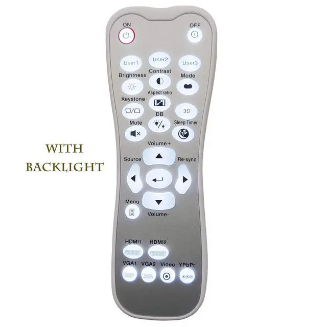 Alt view image 2 of 5 - INTECHING BR-3001B Projector Remote Control for Optoma GT1080HDR, HD143X, HD146X, HD243X, HD29H, KHD38+, UHD35STx, UHD35x, UHD38, UHD38x, UHD42, UHD50X, UHD65, UHZ65, UHZ65LV