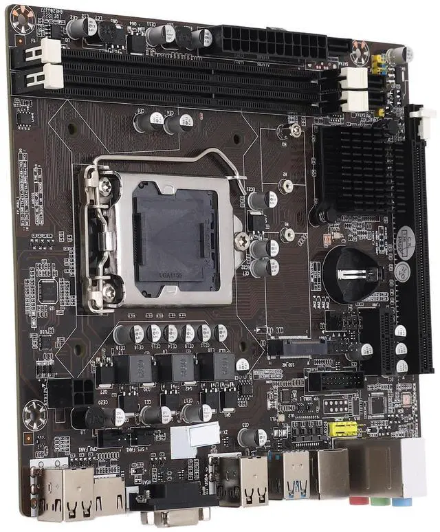 Alt view image 2 of 5 - B75M M-ATX Compact Mainboard, Support for Corei7, i5, i3 (LGA1155), DDR3x2, ALC6625.1 Channel, VGA, HD Multimedia Interface, PCI E1Xx1, COM pin x1, 1000M Ethernet Interface, No Processor