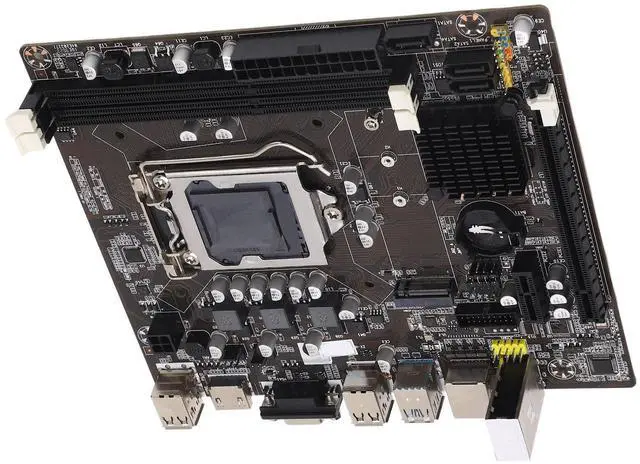Alt view image 3 of 5 - B75M M-ATX Compact Mainboard, Support for Corei7, i5, i3 (LGA1155), DDR3x2, ALC6625.1 Channel, VGA, HD Multimedia Interface, PCI E1Xx1, COM pin x1, 1000M Ethernet Interface, No Processor