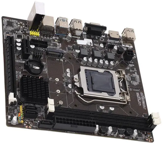 Alt view image 5 of 5 - B75M M-ATX Compact Mainboard, Support for Corei7, i5, i3 (LGA1155), DDR3x2, ALC6625.1 Channel, VGA, HD Multimedia Interface, PCI E1Xx1, COM pin x1, 1000M Ethernet Interface, No Processor