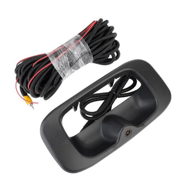 Alt view image 2 of 5 - Ricmjend Tailgate Handle Backup Camera Compatible with 1999-2007 Chevy Silverado GMC Sierra Fleetside 1500 2500 3500 Handle Tailgate Lock RCA Connector Replaces #15997911,15228539,15228541