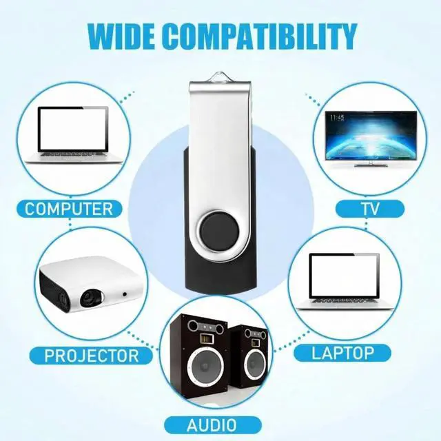 Alt view image 5 of 5 - Kanayu 16GB 100 Pack USB Flash Drives Bulk 2.0 USB Thumb Drives Memory Jump Drive with LED Light Portable Keychain Flash Drive for Data Storage Pc Computer Laptop Office School(Black)