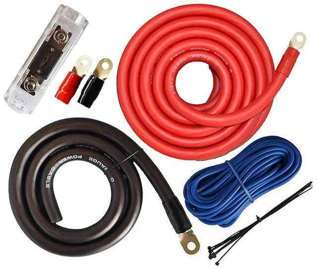 Main image of SoundBox PK0-17, 0 Gauge Amp Kit Power Amplifier Install Wiring Cables - 7500W