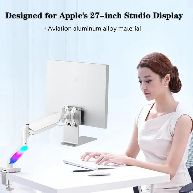 Alt view image 2 of 5 - Vesa 75mm Monitor Arm Mounting Kit Vesa Converter for 27 Inch Studio Display Monitor Aviation Aluminum Alloy is Strong and Durable
