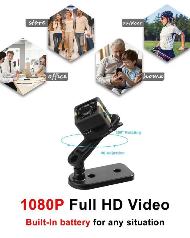 Alt view image 4 of 5 - Veralyxa No WiFi Security Camera, 1080P Mini Spy Camera, Small Cameras