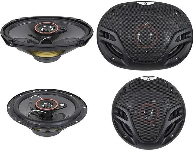 Main image of Alphasonik AS2629P Loudspeakers Pair of 6.5" 350W Max 3-Way Speakers Plus 6X9 500W Max 3-Way Car Audio Coaxial Speakers 4 Ohms Premium Quality Audio Door Speakers for Car or Truck Stereo Sound System