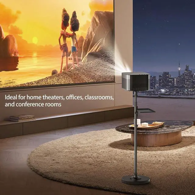 Alt view image 2 of 5 - HVAYING Projector Stand with 360 Swivel & Height Adjustment - Mini Projector Mount, Floor Mount, 1/4" Screw Mount, Compatible with Projector, Camera, Webcam for Home, Office & Outdoor