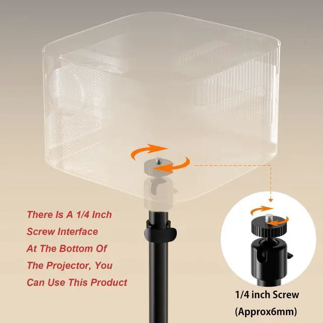 Alt view image 5 of 5 - HVAYING Projector Stand with 360 Swivel & Height Adjustment - Mini Projector Mount, Floor Mount, 1/4" Screw Mount, Compatible with Projector, Camera, Webcam for Home, Office & Outdoor