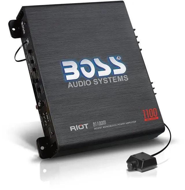 Main image of BOSS Audio Systems R1100M Monoblock Car Amplifier - 1100 High Output, 2-8 Ohm Stable, Low/High Level Inputs, Low Pass Crossover, MOSFET Power Supply