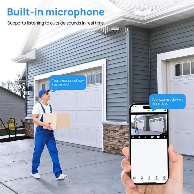 Alt view image 5 of 5 - VIKYLIN 4K 8MP PoE IP Dome Camera Outdoor/Indoor,4K PoE Vandal Dome Security Camera with Human Vehicle Detection,2.8mm Lens,98ft Night Vision,Built-in Mic,IK10/IP67,NDAA Compliant(Not PTZ),White