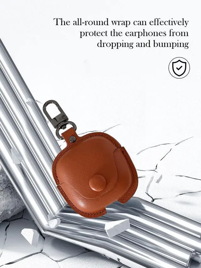 Alt view image 5 of 5 - Case for Apple Airpods pro 3 Wireless Earbuds,Stylish Retro Soft Protective,BOVUGAC Premium PU Leather Case Cover with Cleaning Kit & Lanyard for Airpods pro3 Accessories-Brown