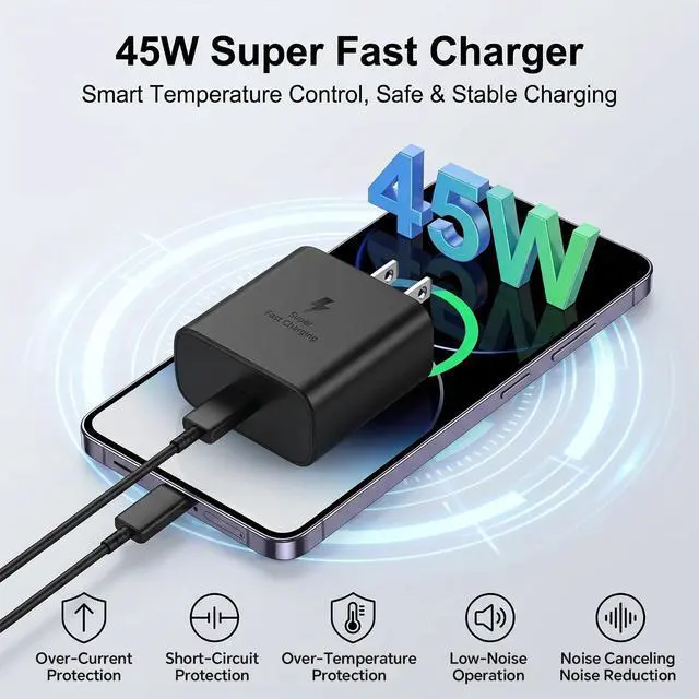 Alt view image 3 of 5 - 45W USB-C Charger for Sonos Move Gen 2/1 & Sonos Play Speaker, Fast Wall Charger with 6.6FT Cable, Replacement Power Adapter for Portable Bluetooth Speaker