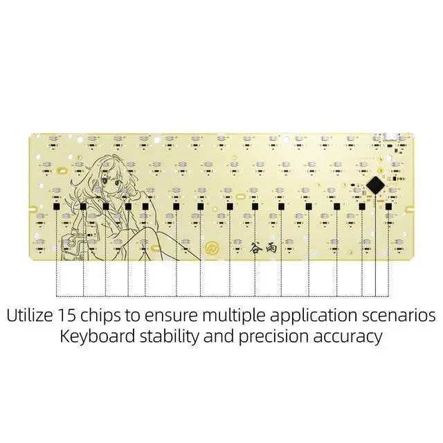 Alt view image 4 of 5 - SIKAKEYB HM66 Wired 60% Magnetic Gaming Keyboard, Hot Swappable Mechanical Keyboard with Gateron Magnetic Jade Switches, 0.01-4.0mm Adjustable Actuation & 8K Polling Rate, PBT Dye-Sub Keycaps