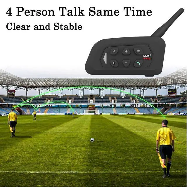 Alt view image 2 of 5 - GaiRen Referee Communication System Sets, V4C Plus Referee Headsets with USB C Interface Right Earpiece for Volleyball Official Football Coach Crews Soccer Handball (4 Pack)
