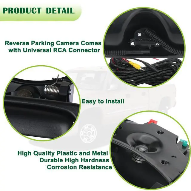 Alt view image 4 of 5 - omoZone Backup Camera Tailgate Handle Rear View Camera Liftgate Latch Handle Compatible with 1999-2007 Chevrolet Chevy Silverado,GMC Sierra 1500 2500 3500 HD