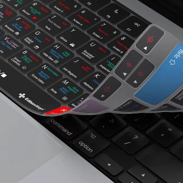 Alt view image 4 of 5 - Logic Pro Keyboard Cover for 14" and 16" MacBook Pro with M Series Chips Chips 2021+ and MacBook Air M2-M4- All of the Shortcuts at Your fingertips