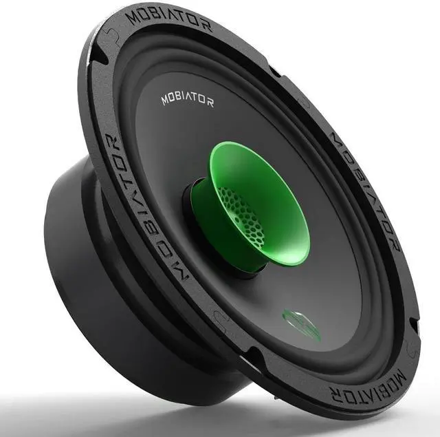 Alt view image 2 of 5 - mobiator MB-M65T 6.5" 2-Way Pro Audio Midrange Coaxial Speakers, 360W Max, 4-Ohm, 1.5" Voice Coil, with Built-in Bullet Tweeters, Easy to Install in Cars/Trucks/Doors (Pair)