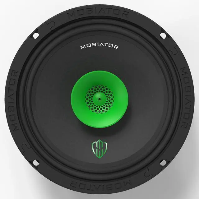 Alt view image 3 of 5 - mobiator MB-M65T 6.5" 2-Way Pro Audio Midrange Coaxial Speakers, 360W Max, 4-Ohm, 1.5" Voice Coil, with Built-in Bullet Tweeters, Easy to Install in Cars/Trucks/Doors (Pair)