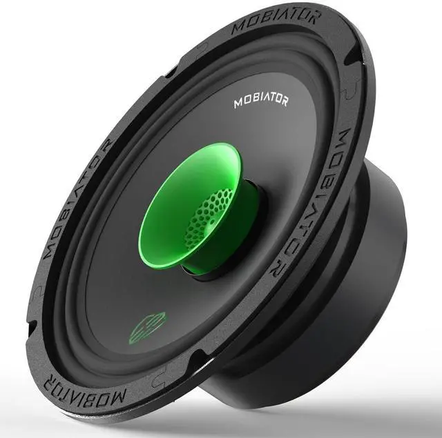 Alt view image 4 of 5 - mobiator MB-M65T 6.5" 2-Way Pro Audio Midrange Coaxial Speakers, 360W Max, 4-Ohm, 1.5" Voice Coil, with Built-in Bullet Tweeters, Easy to Install in Cars/Trucks/Doors (Pair)