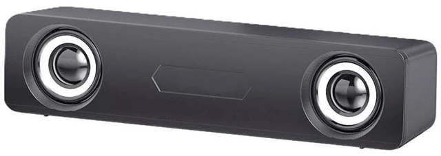 Main image of Computer Speakers for Desktop PC - 10W Wired Stereo Speakers with Volume Turning Dial, USB Powered, 3.5mm Audio Connector, Compact Accurately Tuned Soundbar with Deep Bass for Office, Home, and Gaming
