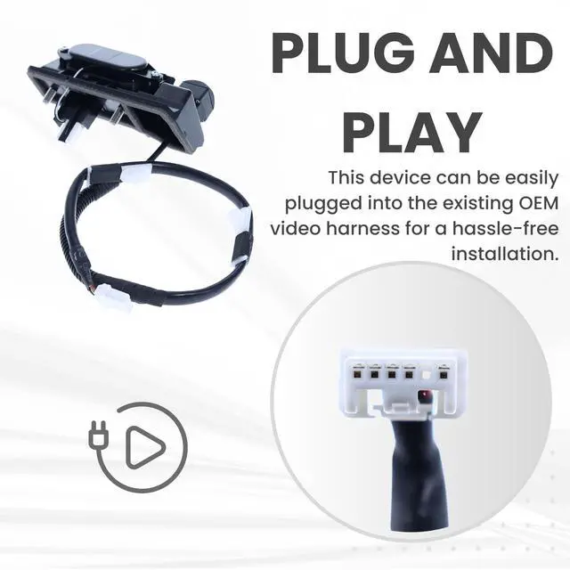 Alt view image 4 of 5 - Backup Camera Replaces for 2014-2017 Honda Odyssey Manual Liftgate, Power Liftgate w/o Navigation System OE Part # 74810-TK8-A30