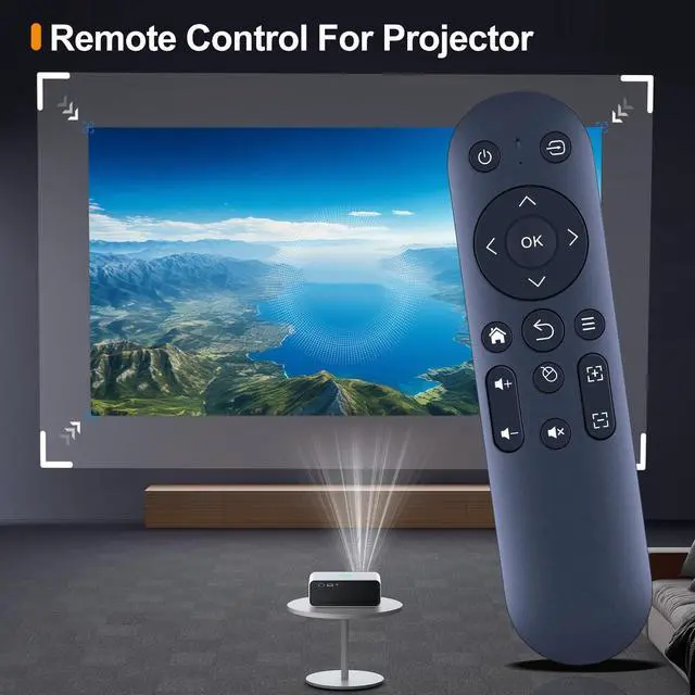Alt view image 2 of 5 - HZIME New Replacement Remote Control Compatible for Polocsh Aubor Mentech Mini Projector X3