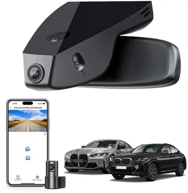 Main image of Mangoal Front 4K & Rear 1080p Dash Cam for BMW 4-Series Gen2 G22 G23 G26 2021 2022 2023 2024 2025 2026 M4 G82 G83(Model A), OEM Style, 2160P UHD Video, WiFi & APP, 128GB Card