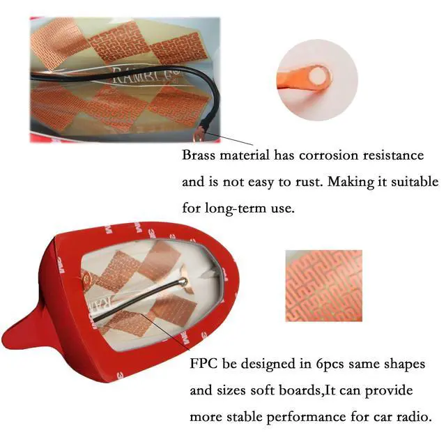 Alt view image 4 of 5 - Ramble- for KIA Soul-(2010-2014) ^^ Automotive Roof Antenna Mast Replacement, Car Modification, Functional Shark Fin Cover (Dark Red)